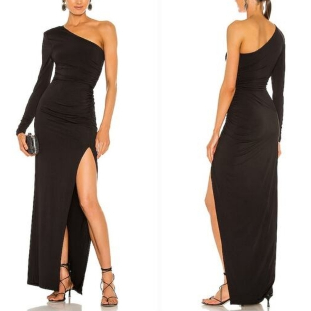 MICHAEL COSTELLO X REVOLVE‎ GILLY DRESS BLACK XXS